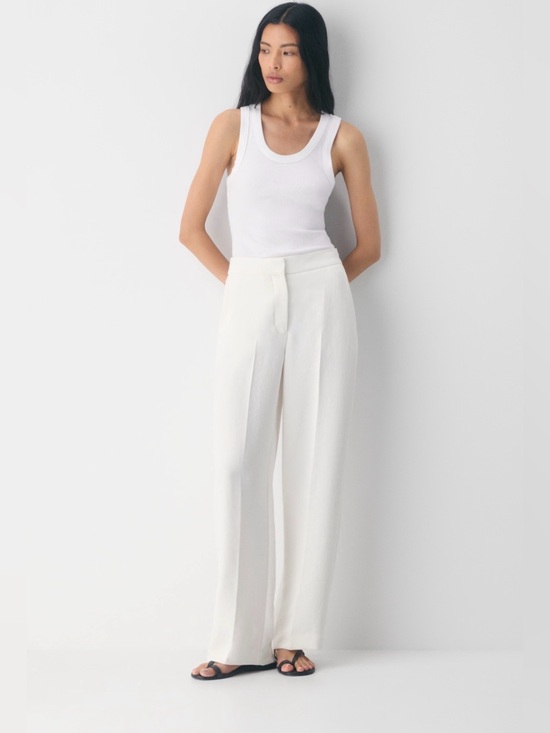 Aritzia Pants - Aritzia Wilfred The Limitless Pant Crepette Wide Leg in Light Birch Size 2